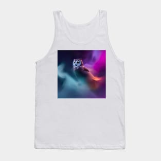 OWL DESIGN IN MULTICOLORED MIST Tank Top